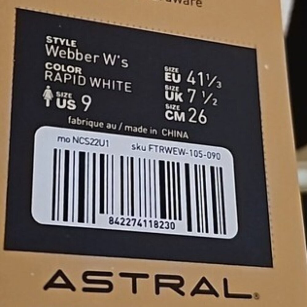Astral Webber Cream & Gray Sandals Size 9 New - Picture 8 of 10